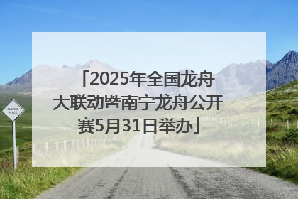 2025年全国龙舟大联动暨南宁龙舟公开赛5月31日举办