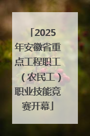 2025年安徽省重点工程职工（农民工）职业技能竞赛开幕