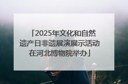 2025年文化和自然遗产日非遗展演展示活动在河北博物院举办