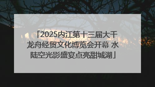 2025内江第十三届大千龙舟经贸文化博览会开幕 水陆空光影盛宴点亮甜城湖
