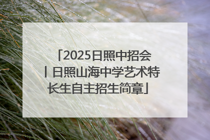 2025日照中招会丨日照山海中学艺术特长生自主招生简章