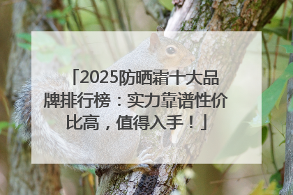 2025防晒霜十大品牌排行榜：实力靠谱性价比高，值得入手！