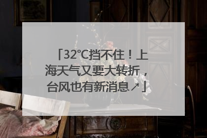 32℃挡不住！上海天气又要大转折，台风也有新消息↗