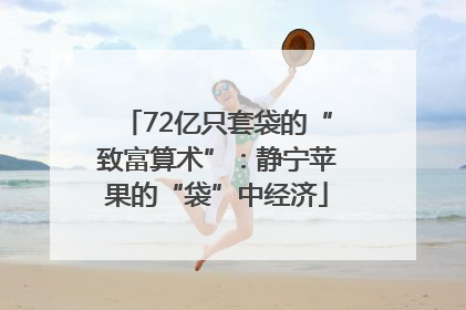 72亿只套袋的“致富算术”：静宁苹果的“袋”中经济